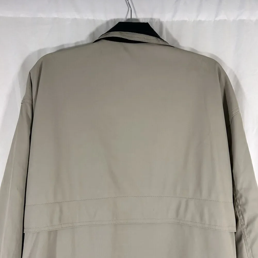 United State Olympic Committee Jacket Mens Medium Beige Full Zip Collared Pocket